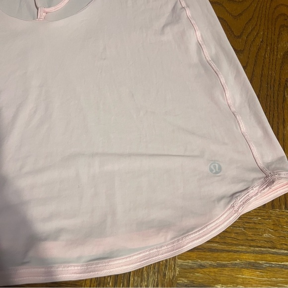 Lululemon Women's Let It Slip Strappy Back Tank Top Pearl Pink Sz S Relaxed Fit - Picture 10 of 10